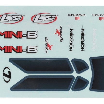 LOS210021, Losi Mini-B Body & Wing (Clear)