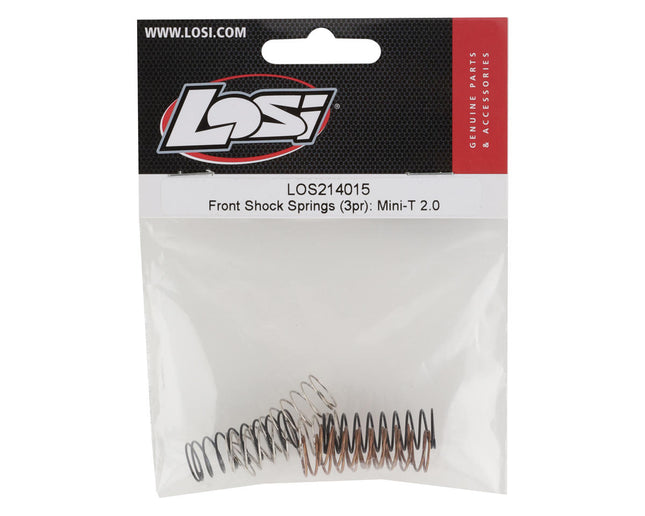 LOS214015, Losi Mini-T 2.0 Front Shock Springs (3)