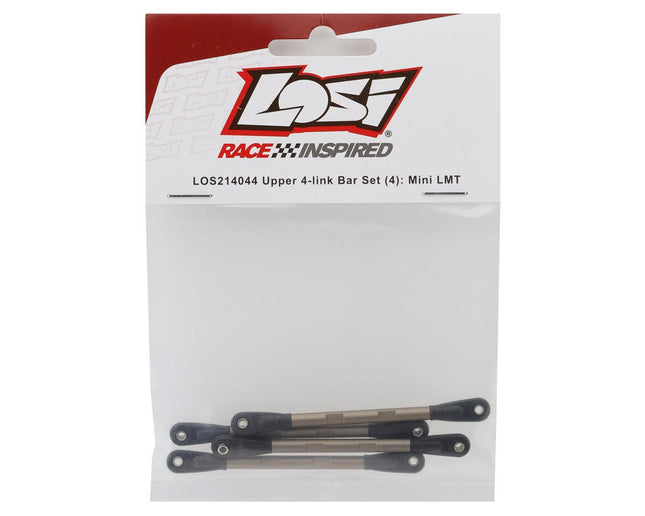 LOS214044, Losi Mini LMT Upper 4-link Bar Set (4)