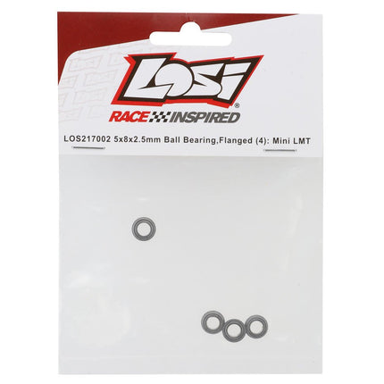 LOS217002, Losi Mini LMT 5x8x2.5mm Flanged Bearings (4)