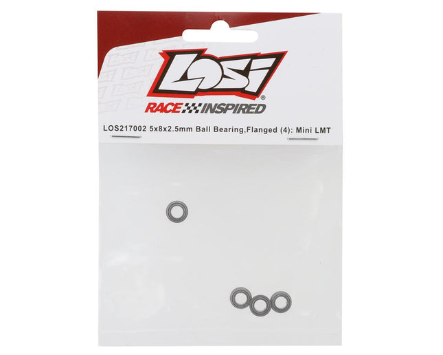 LOS217002, Losi Mini LMT 5x8x2.5mm Flanged Bearings (4)
