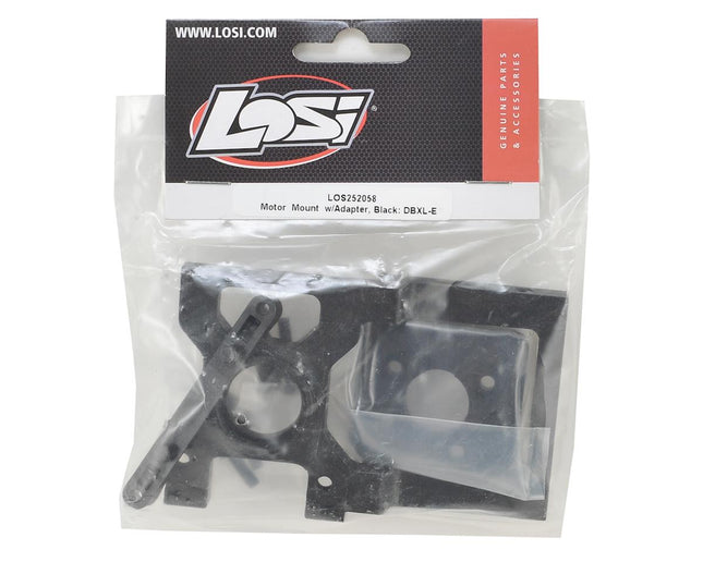LOS252058, Losi Desert Buggy XL-E Motor Mount w/Adapter (Black)