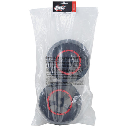 LOS45004, Losi Desert Buggy XL Left & Right Pre-Mounted Tire Set (2)
