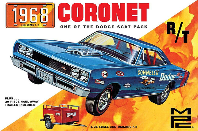MPC975, 1:25 1968 Dodge Coronet & Trailer