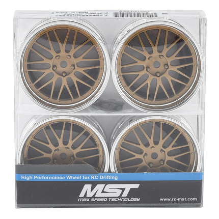 MXS-832101GD, MST S-GD LM 21 Wheel Set (Gold) (4) (Offset Changeable) w/12mm Hex