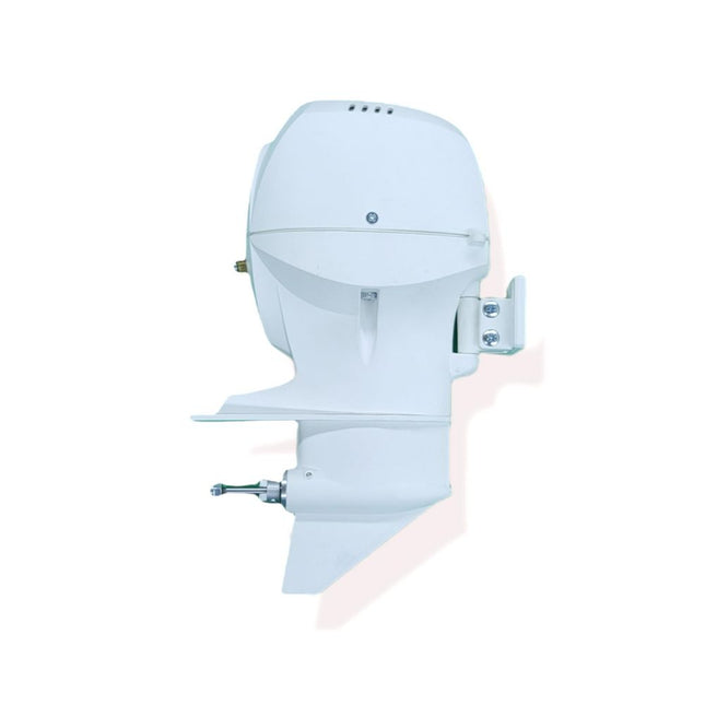 BEL-2041-W, White Scale Outboard with Evinrude W/ Motor