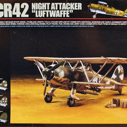 TAM89722, 1/48 Fiat CR42 Night Attacker "Luftwaffe"
