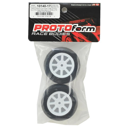 PRM1014017, Protoform Vintage Racing Pre-Mounted Front Tire (2) (26mm) (White)