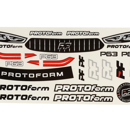 PRM1580-15, Protoform P63 1/10 Touring Car Body (Clear) (0.4mm) (190mm) (X-Lite)