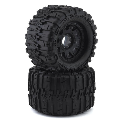 PRO1015510, Pro-Line Trencher HP Belted 3.8" Pre-Mounted Truck Tires (2) (Black) (M2) w/Raid Wheels
