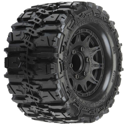 PRO1016810, Pro-Line Trencher HP Belted 2.8" Pre-Mounted Truck Tires (M2) (2) (Black) w/Raid Rear Wheels