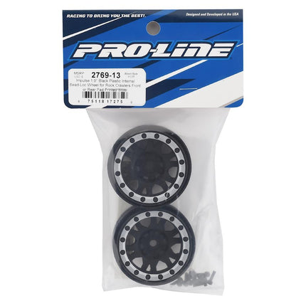 PRO276913, Pro-Line Impulse 1.9" Bead-Loc Wheels (Black/Silver) (2)