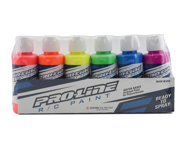PRO632303, Pro-Line RC Body Airbrush Paint Fluorescent Color Set (6)