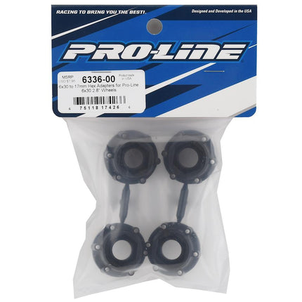 PRO633600, Pro-Line 6x30 to 17mm Hex Adapters (4)