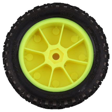 PRO829812, Pro-Line Mini-B Front Pre-Mounted Wedge Carpet Tire (Yellow) (2) (Z3)