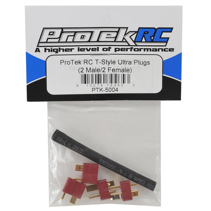 PTK-5004, ProTek RC T-Style Ultra Plugs (2 Male/2 Female)