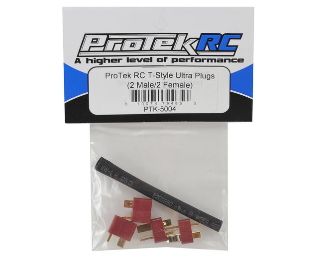 PTK-5004, ProTek RC T-Style Ultra Plugs (2 Male/2 Female)