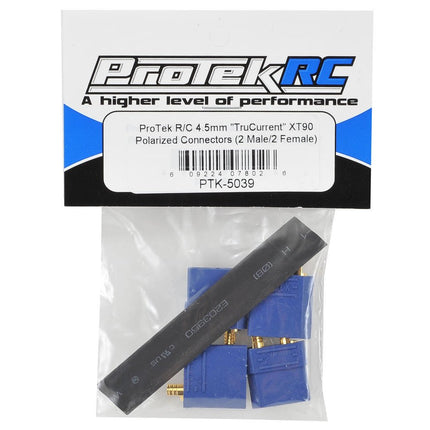 PTK-5039, ProTek RC 4.5mm "TruCurrent" XT90 Polarized Connectors (2 Male/2 Female)
