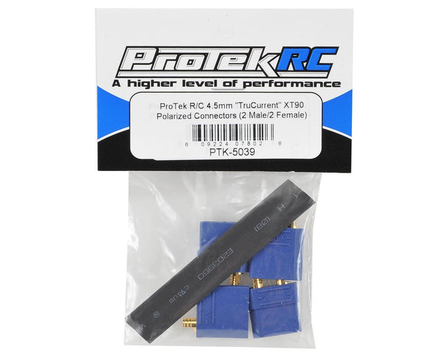 PTK-5039, ProTek RC 4.5mm "TruCurrent" XT90 Polarized Connectors (2 Male/2 Female)