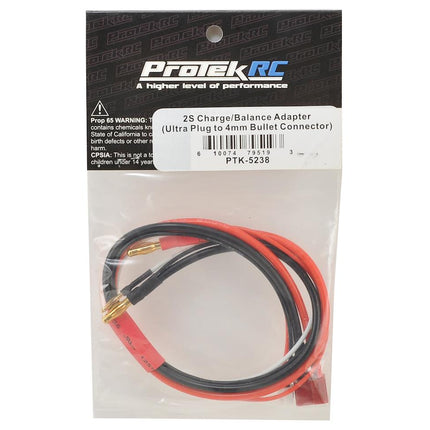 PTK-5238, ProTek RC 2S Charge/Balance Adapter (T-Style Ultra Plug to 4mm Bullet)