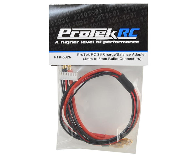 PTK-5326, ProTek RC 2S Charge/Balance Adapter (4mm to 5mm Bullet Connectors)