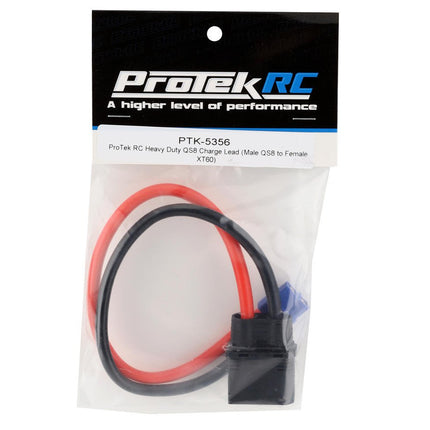 PTK-5356, ProTek RC Heavy Duty QS8 Charge Lead (Male QS8 to Female XT60)