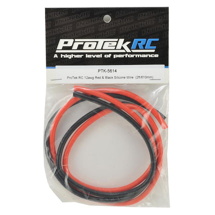 PTK-5615, ProTek RC 14awg Silicone Wire (Red & Black) (2' ea)