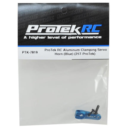 PTK-7819, ProTek RC Aluminum Clamping Servo Horn (Blue) (25T-ProTek)