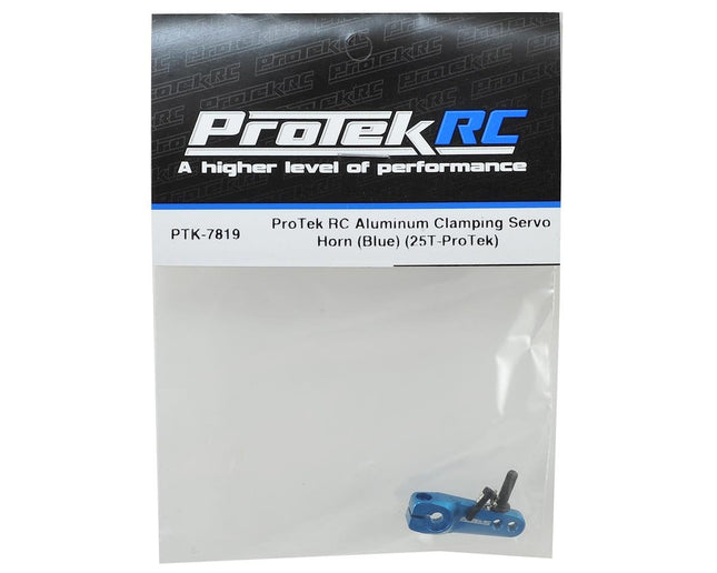 PTK-7819, ProTek RC Aluminum Clamping Servo Horn (Blue) (25T-ProTek)