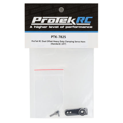 PTK-7825, ProTek RC Dual Offset Heavy Duty Clamping Servo Horn (Standard) (25T)