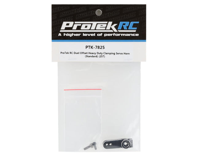 PTK-7825, ProTek RC Dual Offset Heavy Duty Clamping Servo Horn (Standard) (25T)