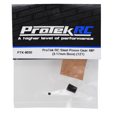 PTK-8030, ProTek RC Lightweight Steel 48P Pinion Gear (3.17mm Bore) (12T)