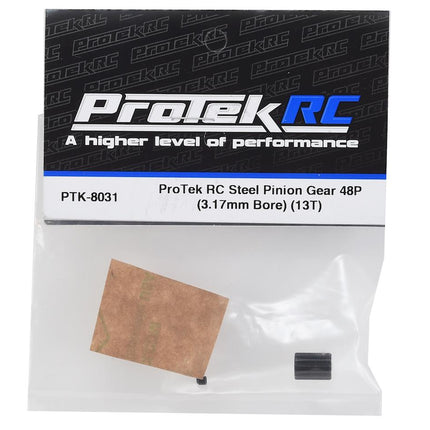 PTK-8031, ProTek RC Lightweight Steel 48P Pinion Gear (3.17mm Bore) (13T)