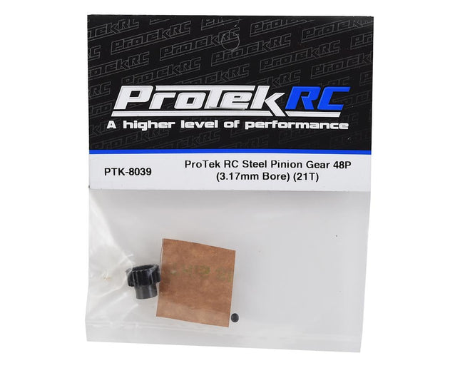 PTK-8039, ProTek RC Lightweight Steel 48P Pinion Gear (3.17mm Bore) (21T)