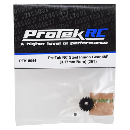 PTK-8044, ProTek RC Lightweight Steel 48P Pinion Gear (3.17mm Bore) (26T)