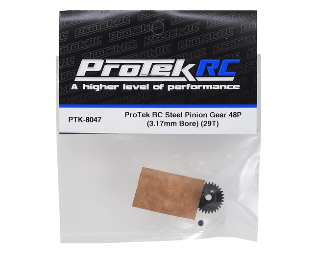 PTK-8047, ProTek RC Lightweight Steel 48P Pinion Gear (3.17mm Bore) (29T)