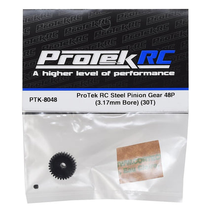 PTK-8048, ProTek RC Lightweight Steel 48P Pinion Gear (3.17mm Bore) (30T)