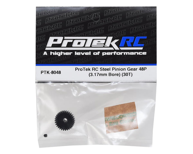 PTK-8048, ProTek RC Lightweight Steel 48P Pinion Gear (3.17mm Bore) (30T)