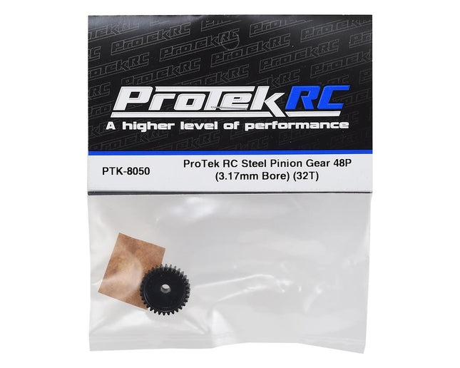 PTK-8050, ProTek RC Lightweight Steel 48P Pinion Gear (3.17mm Bore) (32T)