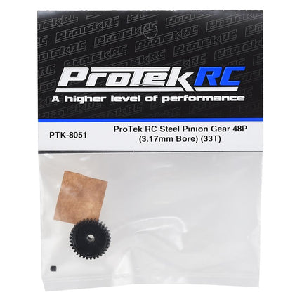 PTK-8051, ProTek RC Lightweight Steel 48P Pinion Gear (3.17mm Bore) (33T)