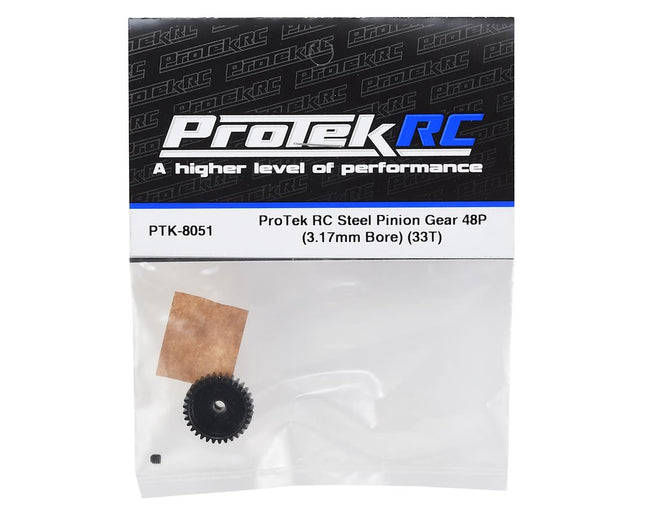 PTK-8051, ProTek RC Lightweight Steel 48P Pinion Gear (3.17mm Bore) (33T)