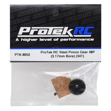 PTK-8052, ProTek RC Lightweight Steel 48P Pinion Gear (3.17mm Bore) (34T)