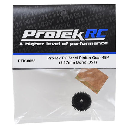 PTK-8053, ProTek RC Lightweight Steel 48P Pinion Gear (3.17mm Bore) (35T)