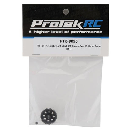 PTK-8090, ProTek RC Lightweight Steel 48P Pinion Gear (3.17mm Bore) (36T)