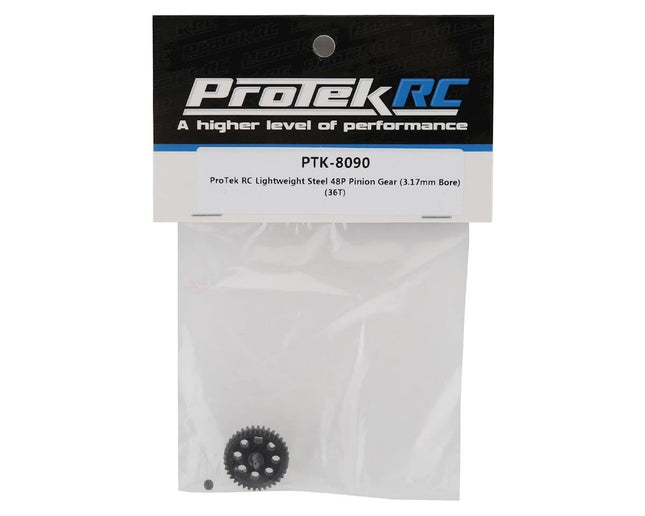 PTK-8090, ProTek RC Lightweight Steel 48P Pinion Gear (3.17mm Bore) (36T)