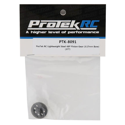 PTK-8091, ProTek RC Lightweight Steel 48P Pinion Gear (3.17mm Bore) (37T)