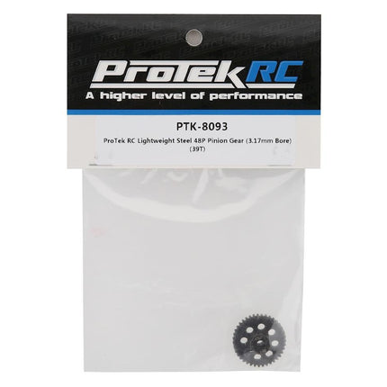 PTK-8093, ProTek RC Lightweight Steel 48P Pinion Gear (3.17mm Bore) (39T)