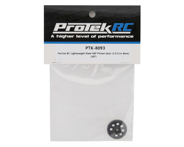 PTK-8093, ProTek RC Lightweight Steel 48P Pinion Gear (3.17mm Bore) (39T)