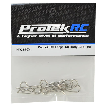 PTK-8703, ProTek RC Large Body Clip (10) (1/8 Scale)