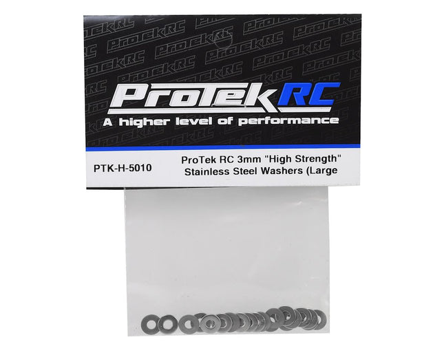 PTK-H-5010, ProTek RC 3mm "High Strength" Stainless Steel Washers (20)